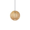 Pendente simples VITRY de vime E27 LED cor madeira