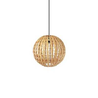 Pendente simples VITRY de vime E27 LED cor madeira
