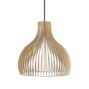 Pendente simples NUITS em madeira E27 LED