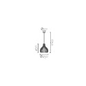 Pendente simples NUITS em madeira E27 LED
