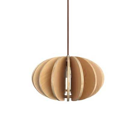 Pendente simples CRUIX em madeira E27 LED cor madeira