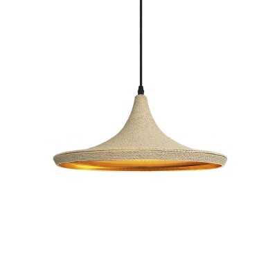 Pendente simples de cânhamo GRUGE E27 LED cor de madeira