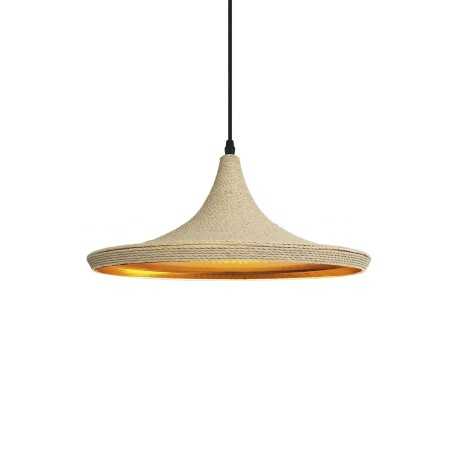 Pendente simples de cânhamo GRUGE E27 LED cor de madeira