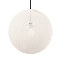 Pendente simples BIANE em tecido E27 LED cor branco cru.