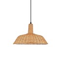 Pendente simples ORVAUX em vime LED E27 cor madeira