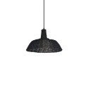Pendente simples PAYRAT vime E27 LED cor madeira escura