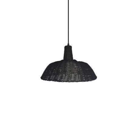 Pendente simples PAYRAT vime E27 LED cor madeira escura