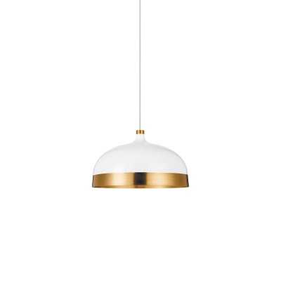 Pendente simples TAUTY em alumínio E27 LED cor branca.