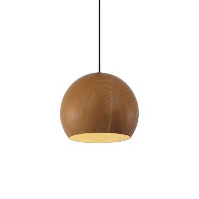 Pendente simples CHAVY em metal E27 LED cor de madeira