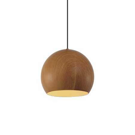 Pendente simples CHAVY em metal E27 LED cor de madeira