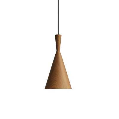 Pendente simples IMBRY em alumínio E27 LED cor madeira
