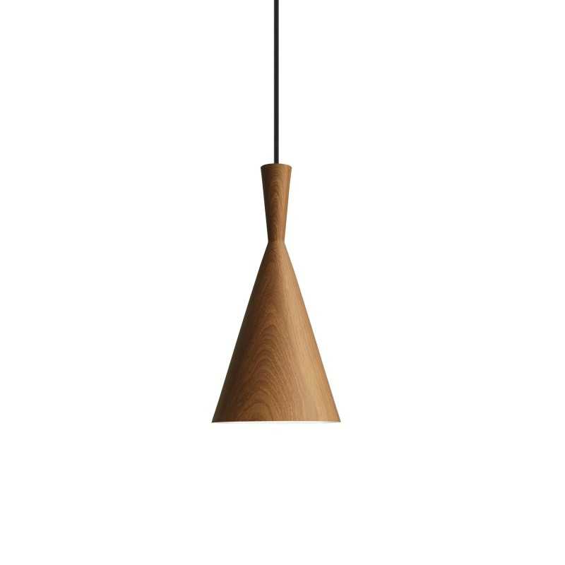 Pendente simples IMBRY em alumínio E27 LED cor madeira