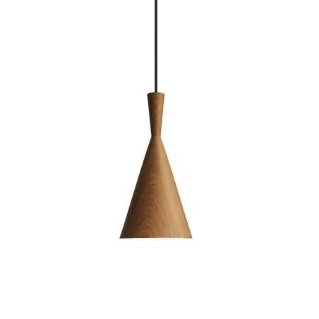 Pendente simples IMBRY em alumínio E27 LED cor madeira