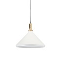 Pendente simples DORDAL em madeira E27 LED cor branca