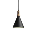 Pendente simples LUZAY em alumínio E27 LED cor preta