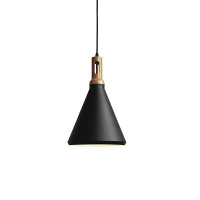 Pendente simples LUZAY em alumínio E27 LED cor preta
