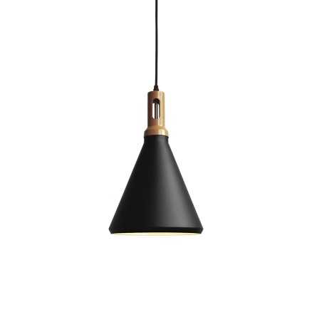 Pendente simples LUZAY em alumínio E27 LED cor preta