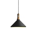 Pendente simples PAYRE em alumínio E27 LED cor preta