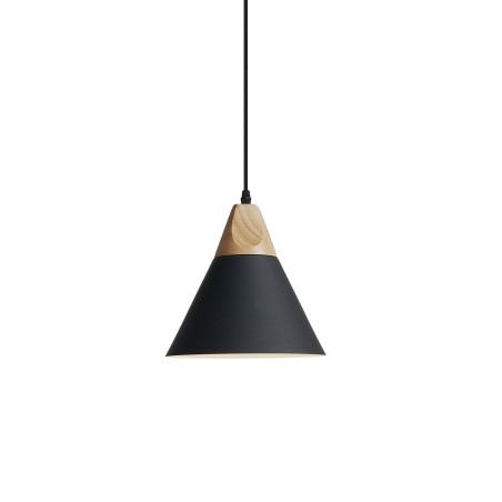 Pendente simples LIGNE em alumínio E27 LED cor preta