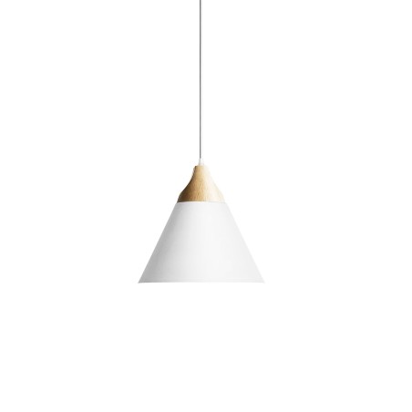 Pendente simples SOUIL em madeira E27 LED cor branca