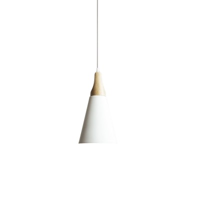 Pendente simples BAUDE em alumínio E27 LED cor branca