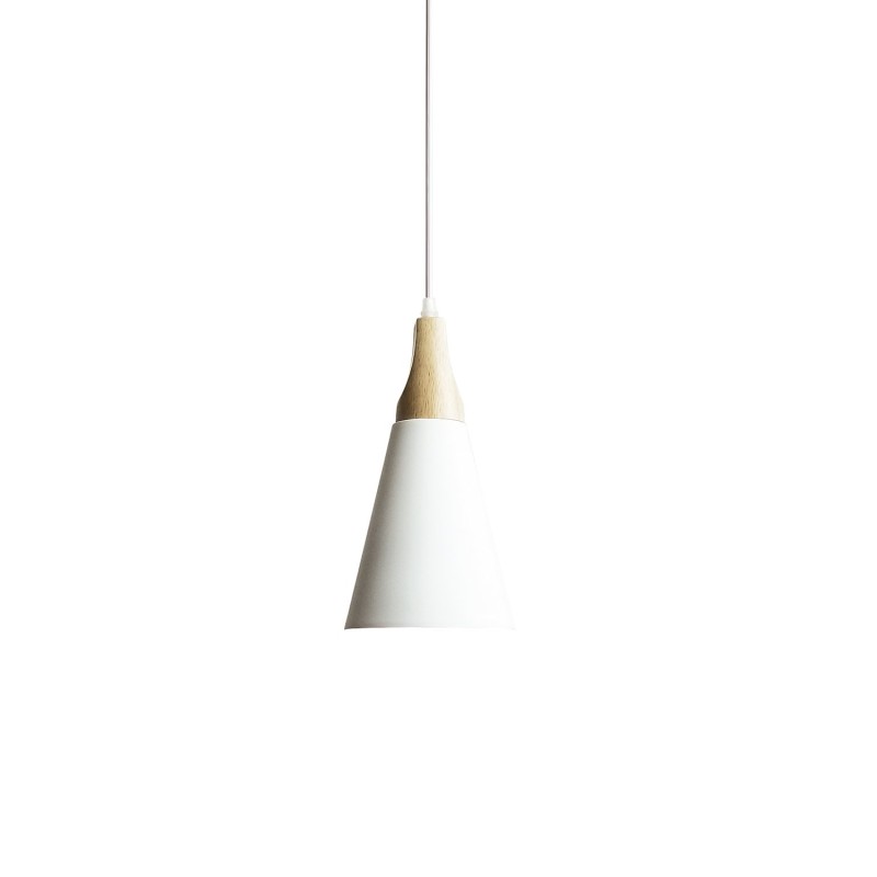 Pendente simples BAUDE em alumínio E27 LED cor branca
