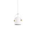 Pendente simples FOUGY em madeira E27 LED cor branca.