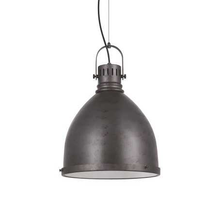 Pendente simples OSTOVE em ferro E27 LED cor cinza rústico.