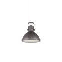 Pendente simples GOUERS em ferro E27 LED cor cinza rústico