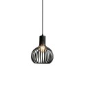 Pendente simples LEHAN em ferro E27 LED cor preta