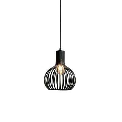 Pendente simples LEHAN em ferro E27 LED cor preta