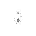 Pendente simples MANNE em ferro E27 LED cor preta