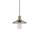 Pendente simples ONEIX metal E27 LED cor bronze escovado.