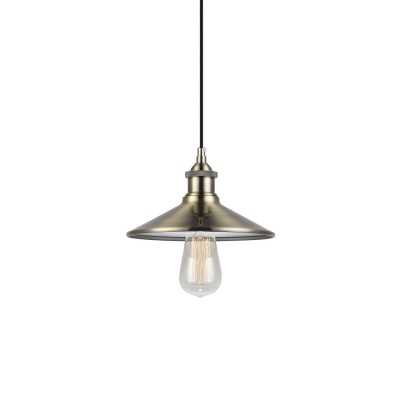 Pendente simples ONEIX metal E27 LED cor bronze escovado.