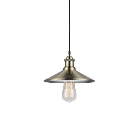 Pendente simples ONEIX metal E27 LED cor bronze escovado.