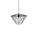 Pendente simples ORCUN em metal E27 LED cor preta