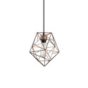 Pendente simples CAUBERT em metal E27 LED cor cobre brilhante