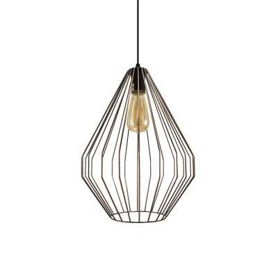 Pendente simples SECOT metal E27 LED cor cobre escovado