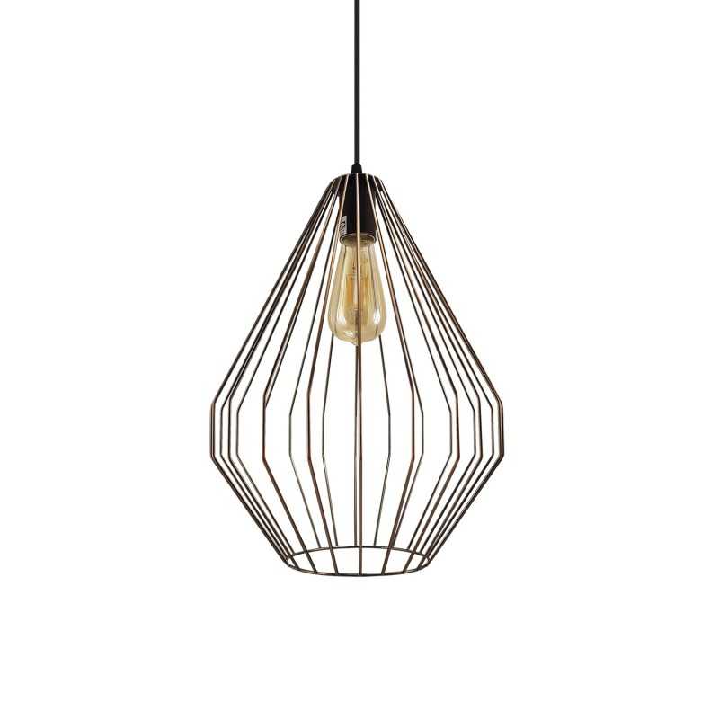 Pendente simples SECOT metal E27 LED cor cobre escovado