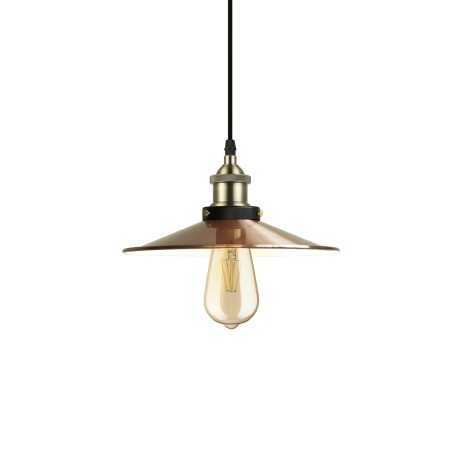 Pendente simples LUNEL em metal LED E27 cor cobre brilhante