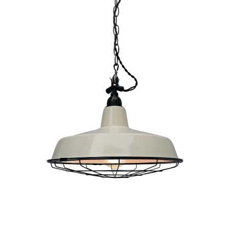 Pendente simples em ferro PTRE E27 LED cor branco cru