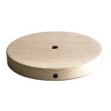 Base de madeira natural com 140mm de diâmetro para lâmpadas.