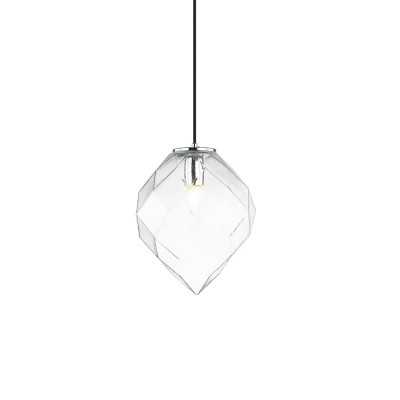 Pendente simples PERIER em metal E27 LED cor cromada brilhante
