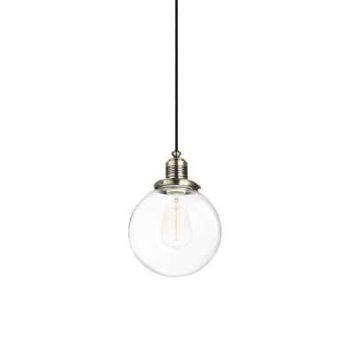 Pendente simples COËRE em metal E27 LED cor bronze escovado