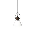 Pendente simples RAMUS em metal LED E27 cor cobre escovado