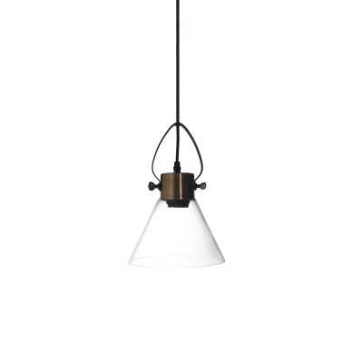Pendente simples RAMUS em metal LED E27 cor cobre escovado