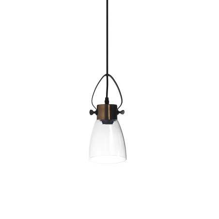 Pendente simples VELAY metal E27 LED cor cobre escovado