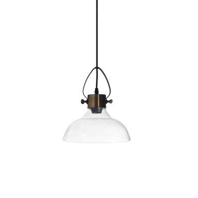 Pendente simples BRYON em metal E27 LED cor cobre escovado