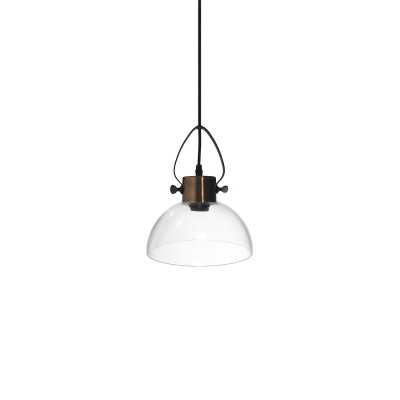 Pendente simples TRIZY em metal E27 LED cor cobre escovado