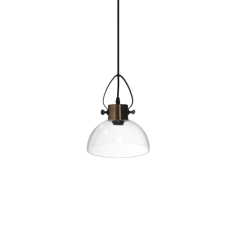 Pendente simples TRIZY em metal E27 LED cor cobre escovado